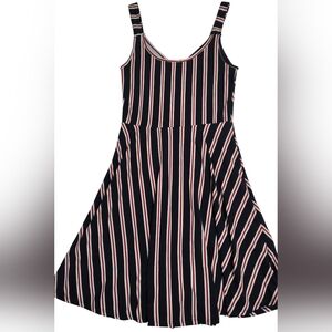 Woman's Striped red, White, Navy Tank Dress Size S